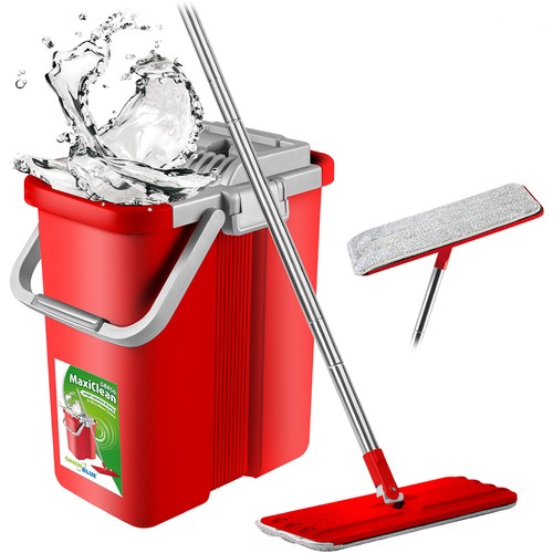 Flat mop bucket set - mop,